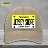 Jersey Shore New Jersey Novelty License Plate Hat Unconstructed Cotton / Khaki