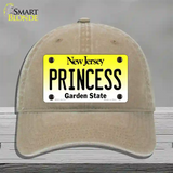 Princess New Jersey Novelty License Plate Hat Unconstructed Cotton / Khaki