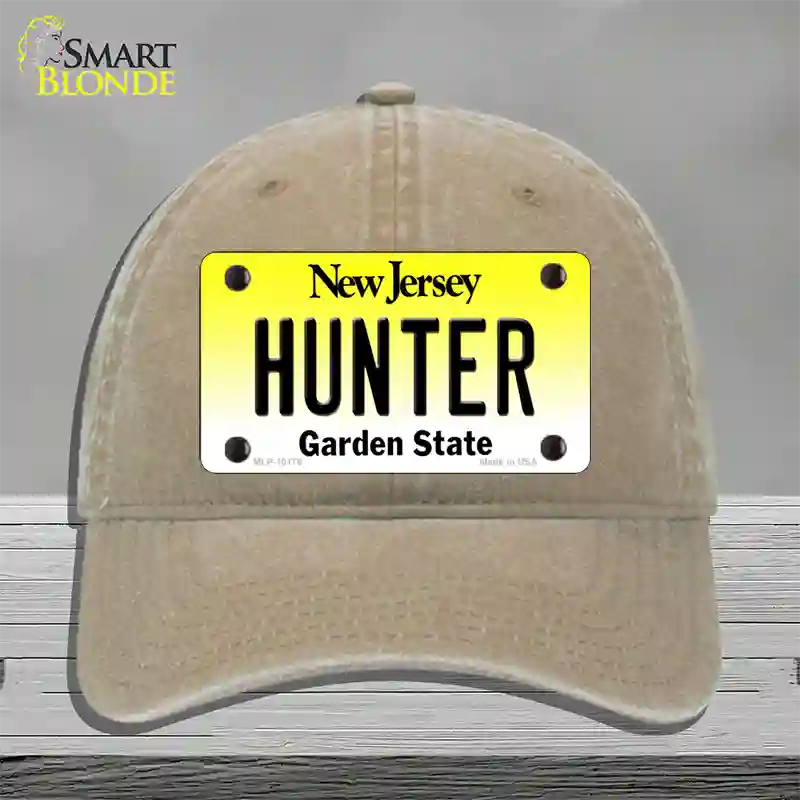 Hunter New Jersey Novelty License Plate Hat Unconstructed Cotton / Khaki