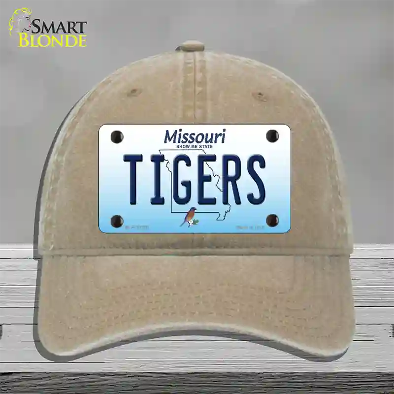 Tigers Missouri Novelty License Plate Hat Unconstructed Cotton / Khaki