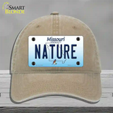 Nature Missouri Novelty License Plate Hat Unconstructed Cotton / Khaki