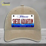 Shedd Aquarium Illinois Novelty License Plate Hat Unconstructed Cotton / Khaki