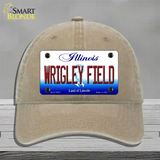 Wrigley Field Illinois Novelty License Plate Hat Unconstructed Cotton / Khaki