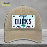 Ducks Oregon Novelty License Plate Hat Unconstructed Cotton / Khaki