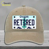 Retired Oregon Novelty License Plate Hat Unconstructed Cotton / Khaki