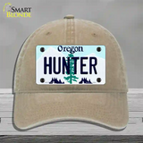 Hunter Oregon Novelty License Plate Hat Unconstructed Cotton / Khaki