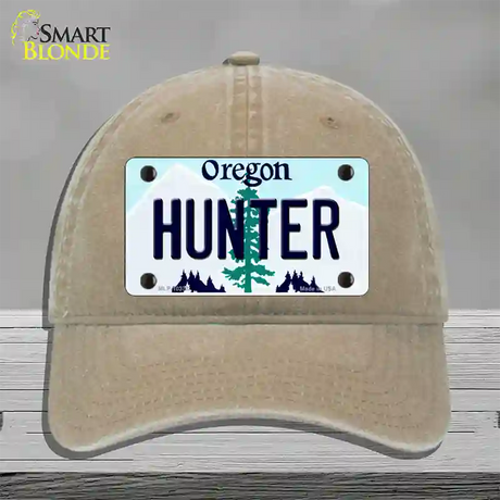 Hunter Oregon Novelty License Plate Hat Unconstructed Cotton / Khaki