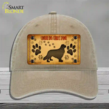 Cavalier King Charles Spaniel Novelty License Plate Hat Unconstructed Cotton / Khaki