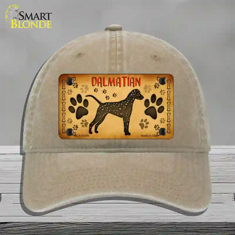 Dalmatian Novelty License Plate Hat Unconstructed Cotton / Khaki