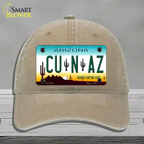 Cu N Az Novelty License Plate Hat Unconstructed Cotton / Khaki