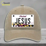 Jesus Maryland Novelty License Plate Hat Unconstructed Cotton / Khaki