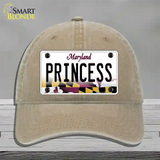 Princess Maryland Novelty License Plate Hat Unconstructed Cotton / Khaki