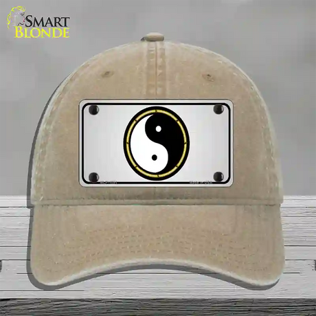 Yin And Yang Novelty License Plate Hat Unconstructed Cotton / Khaki