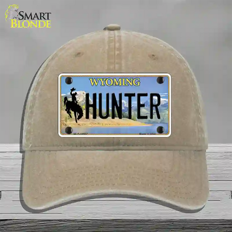 Hunter Wyoming Novelty License Plate Hat Unconstructed Cotton / Khaki