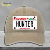 Hunter Wisconsin Novelty License Plate Hat Unconstructed Cotton / Khaki