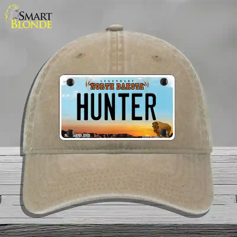 Hunter North Dakota Novelty License Plate Hat Unconstructed Cotton / Khaki