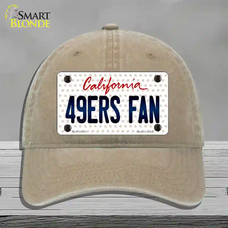 49ERS Fan California Novelty License Plate Hat Unconstructed Cotton / Khaki