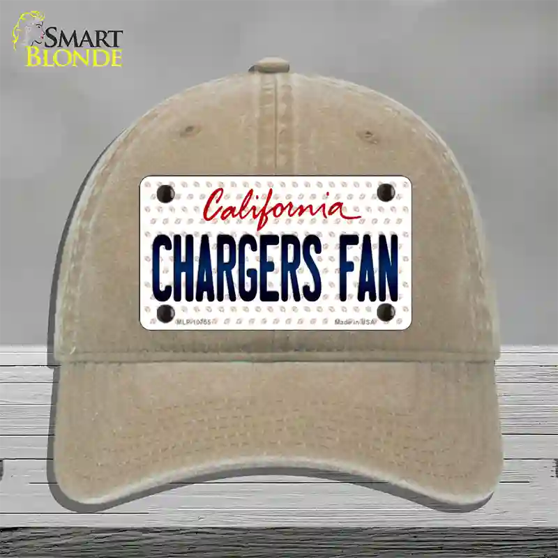 Chargers Fan California Novelty License Plate Hat Unconstructed Cotton / Khaki