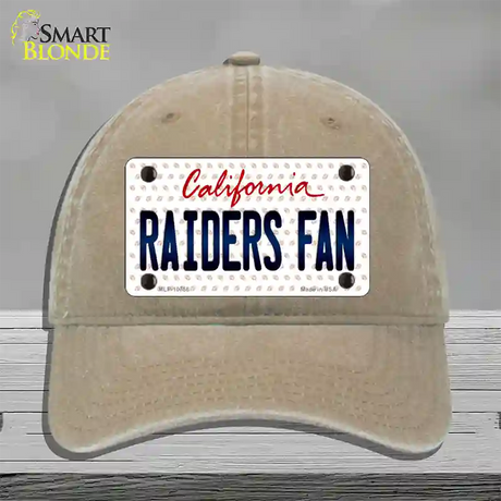 Raiders Fan California Novelty License Plate Hat Unconstructed Cotton / Khaki