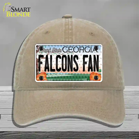 Falcons Fan Georgia Novelty License Plate Hat Unconstructed Cotton / Khaki