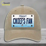 Chiefs Fan Missouri Novelty License Plate Hat Unconstructed Cotton / Khaki