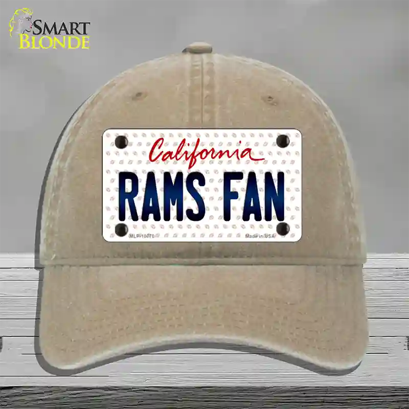 Rams Fan California Novelty License Plate Hat Unconstructed Cotton / Khaki