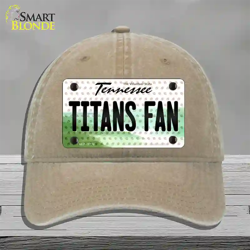 Titans Fan Tennessee Novelty License Plate Hat Unconstructed Cotton / Khaki