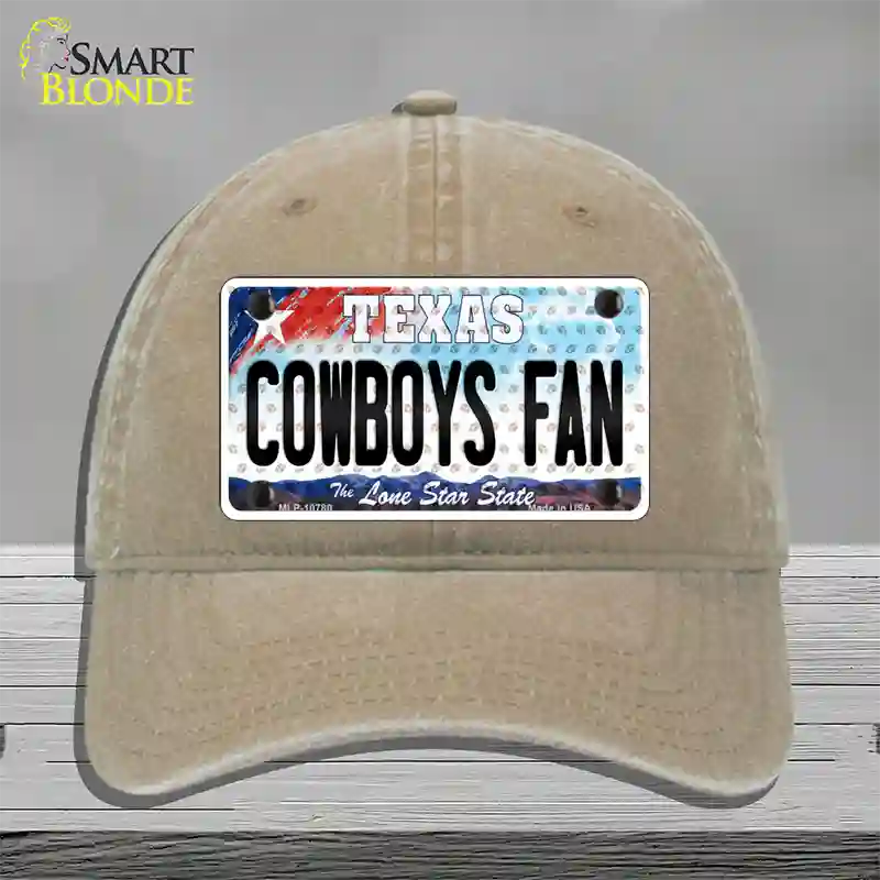 Cowboys Fan Texas Novelty License Plate Hat Unconstructed Cotton / Khaki