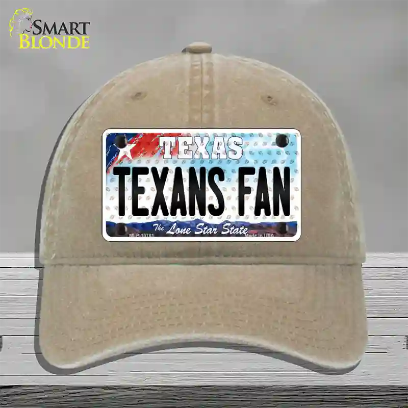 Texans Fan Texas Novelty License Plate Hat Unconstructed Cotton / Khaki