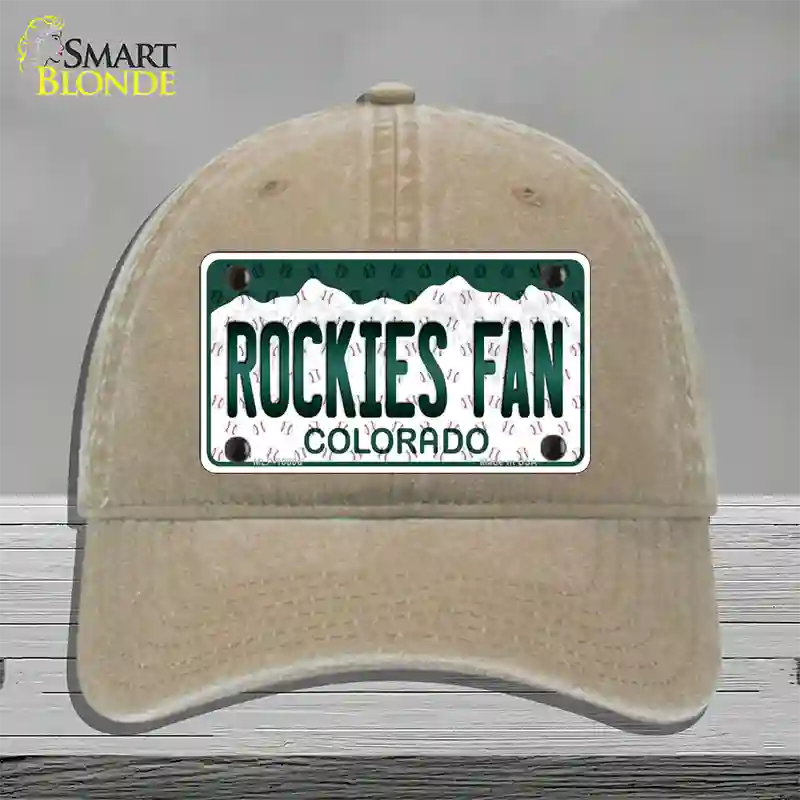 Rockies Fan Colorado Novelty License Plate Hat Unconstructed Cotton / Khaki