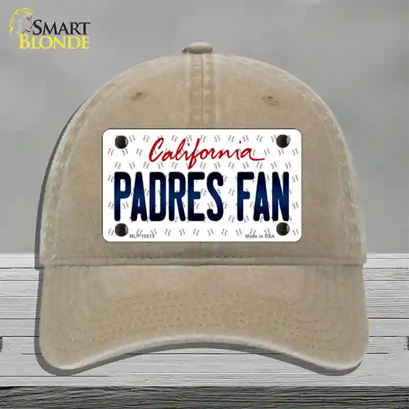 Padres Fan California Novelty License Plate Hat Unconstructed Cotton / Khaki