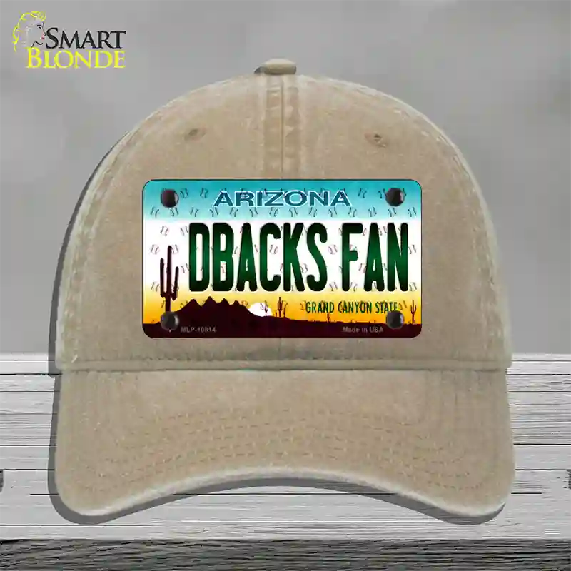 Dbacks Fan Arizona Novelty License Plate Hat Unconstructed Cotton / Khaki