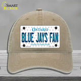 Blue Jays Fan Ontario Novelty License Plate Hat Unconstructed Cotton / Khaki