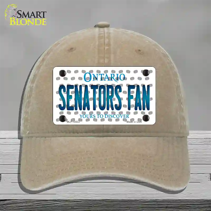 Senators Fan Ontario Novelty License Plate Hat Unconstructed Cotton / Khaki