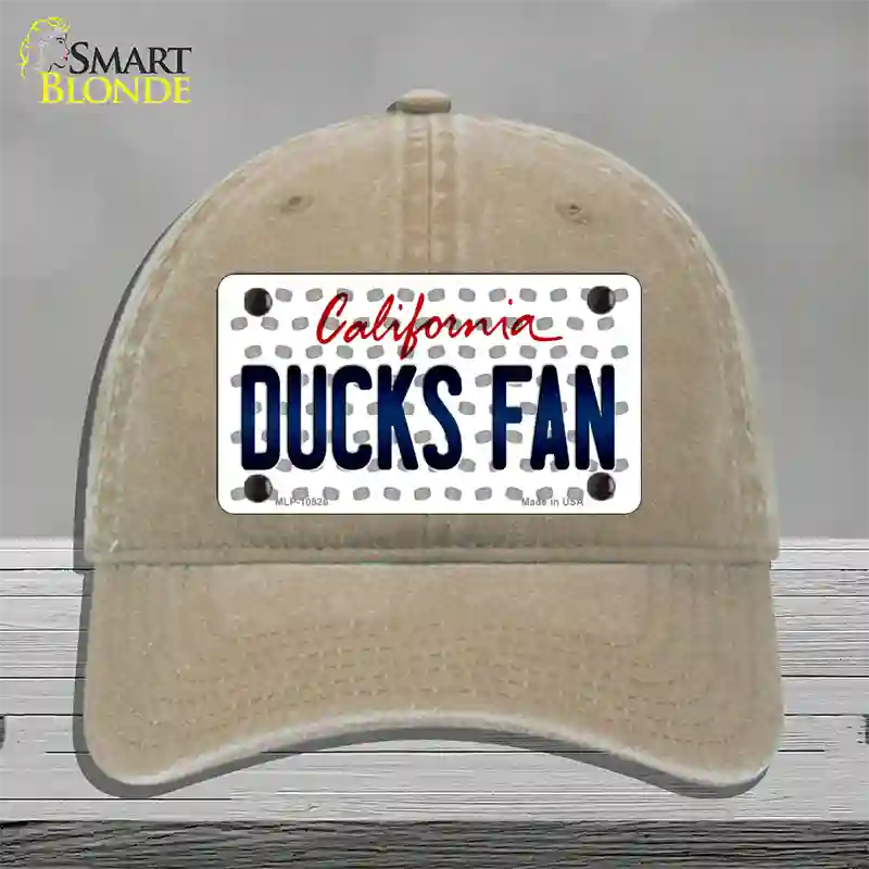 Ducks Fan California Novelty License Plate Hat Unconstructed Cotton / Khaki