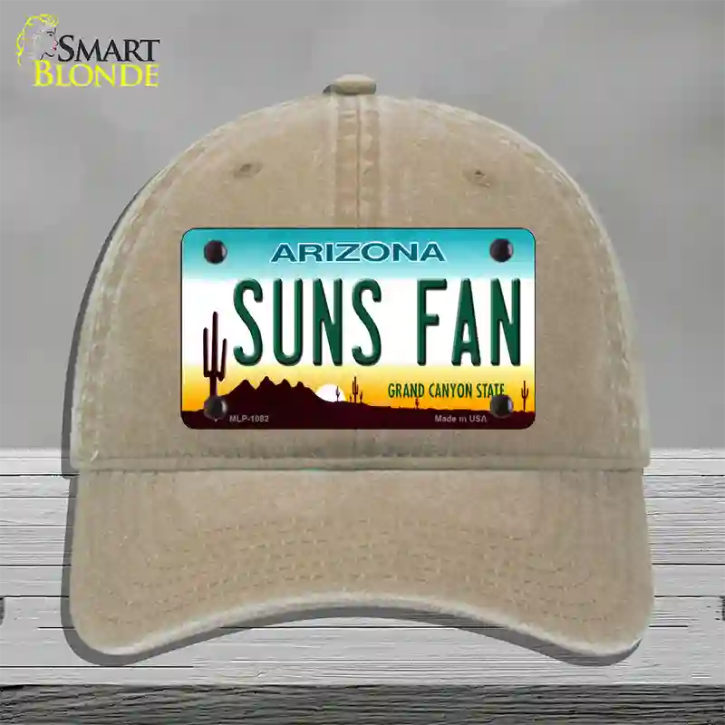 Suns Fan Arizona Novelty License Plate Hat Unconstructed Cotton / Khaki