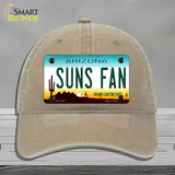 Suns Fan Arizona Novelty License Plate Hat Unconstructed Cotton / Khaki