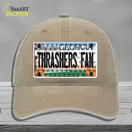 Thrashers Fan Georgia Novelty License Plate Hat Unconstructed Cotton / Khaki