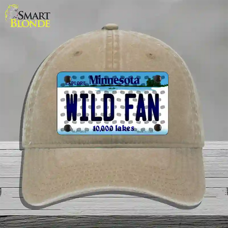 Wild Fan Minnesota Novelty License Plate Hat Unconstructed Cotton / Khaki