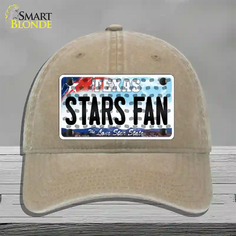 Stars Fan Texas Novelty License Plate Hat Unconstructed Cotton / Khaki