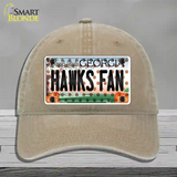 Hawks Fan Georgia Novelty License Plate Hat Unconstructed Cotton / Khaki