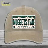 Nuggets Fan Colorado Novelty License Plate Hat Unconstructed Cotton / Khaki