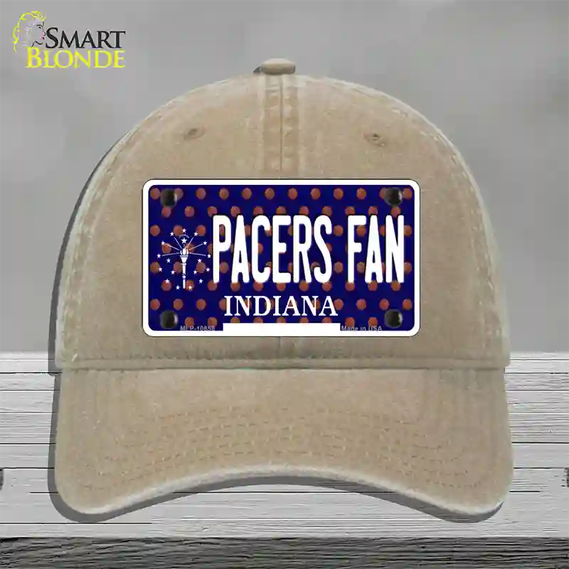 Pacers Fan Indiana Novelty License Plate Hat Unconstructed Cotton / Khaki