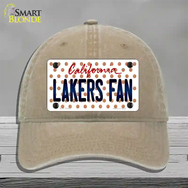 Lakers Fan California Novelty License Plate Hat Unconstructed Cotton / Khaki