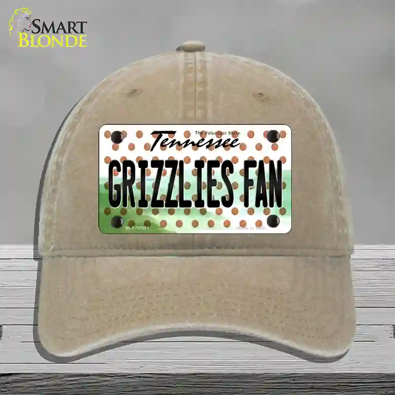 Grizzlies Fan Tennessee Novelty License Plate Hat Unconstructed Cotton / Khaki