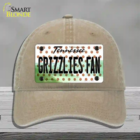 Grizzlies Fan Tennessee Novelty License Plate Hat Unconstructed Cotton / Khaki