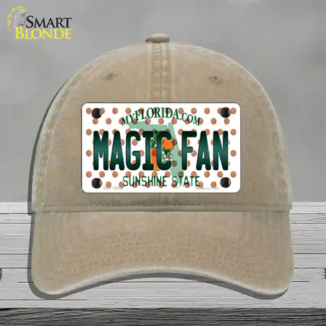 Magic Fan Florida Novelty License Plate Hat Unconstructed Cotton / Khaki