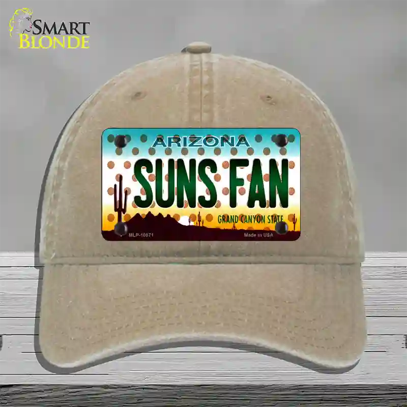 Arizona Suns Fan Novelty License Plate Hat Unconstructed Cotton / Khaki