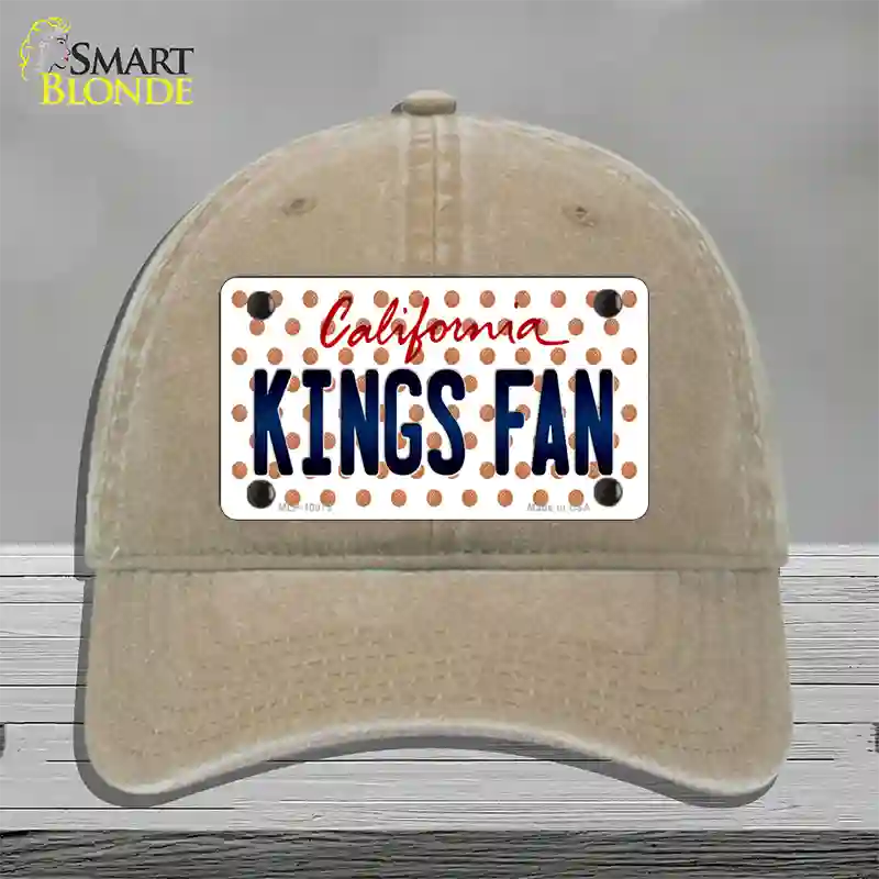 California Kings Fan Novelty License Plate Hat Unconstructed Cotton / Khaki