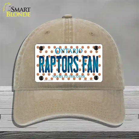 Raptors Fan Ontanio Novelty License Plate Hat Unconstructed Cotton / Khaki